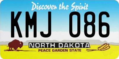 ND license plate KMJ086