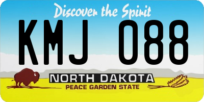ND license plate KMJ088