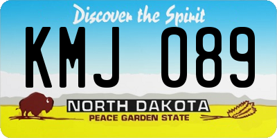 ND license plate KMJ089