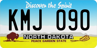 ND license plate KMJ090