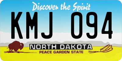 ND license plate KMJ094
