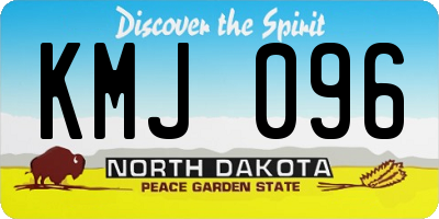 ND license plate KMJ096