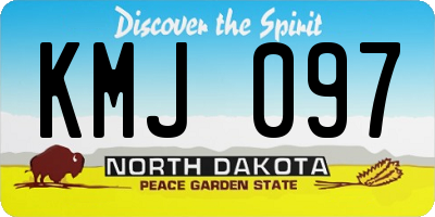 ND license plate KMJ097