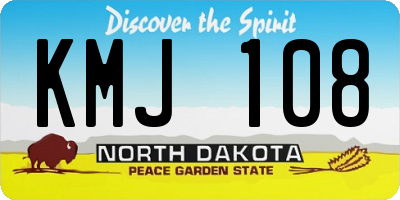 ND license plate KMJ108