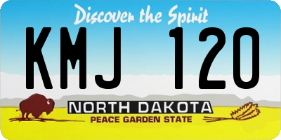 ND license plate KMJ120