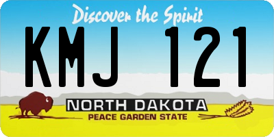 ND license plate KMJ121