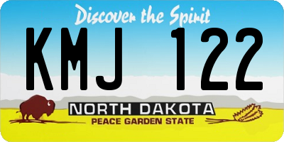 ND license plate KMJ122