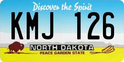 ND license plate KMJ126