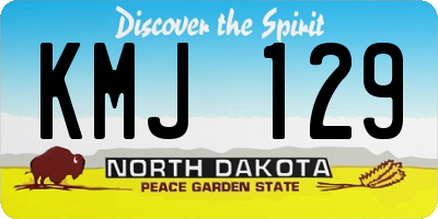 ND license plate KMJ129