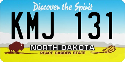 ND license plate KMJ131