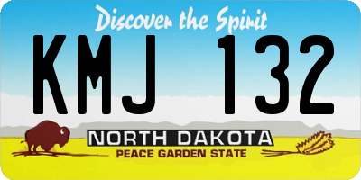 ND license plate KMJ132