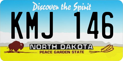 ND license plate KMJ146