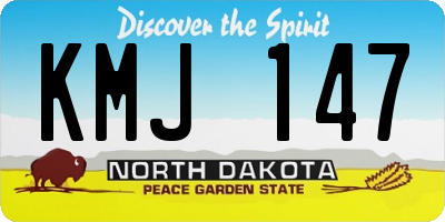ND license plate KMJ147