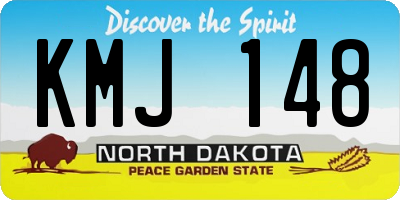 ND license plate KMJ148
