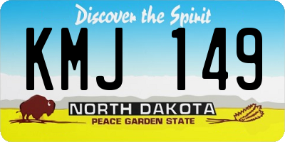 ND license plate KMJ149