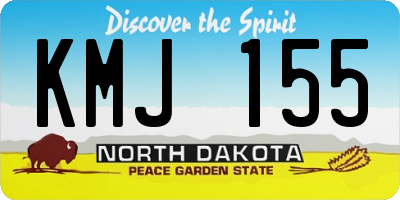 ND license plate KMJ155