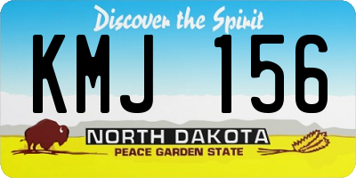 ND license plate KMJ156