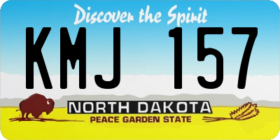 ND license plate KMJ157
