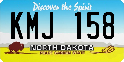 ND license plate KMJ158