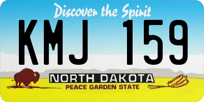 ND license plate KMJ159