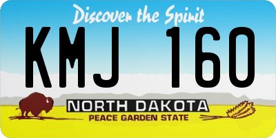 ND license plate KMJ160