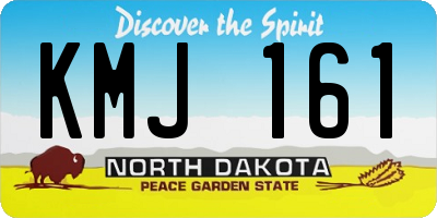 ND license plate KMJ161