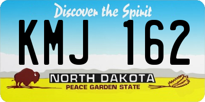 ND license plate KMJ162