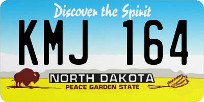 ND license plate KMJ164