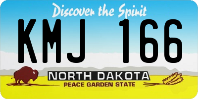 ND license plate KMJ166