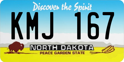 ND license plate KMJ167