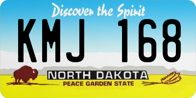 ND license plate KMJ168