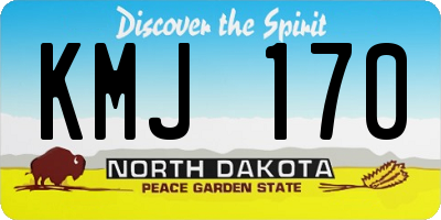 ND license plate KMJ170