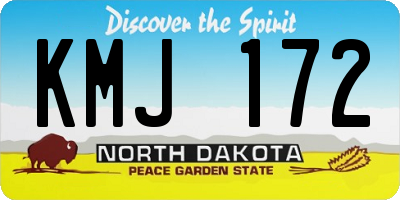 ND license plate KMJ172