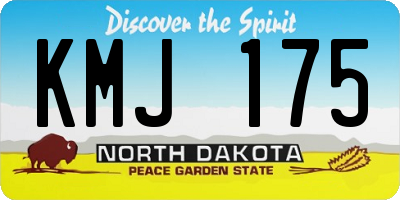 ND license plate KMJ175