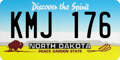 ND license plate KMJ176