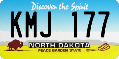 ND license plate KMJ177