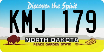 ND license plate KMJ179