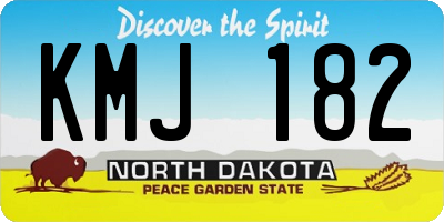 ND license plate KMJ182