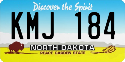 ND license plate KMJ184