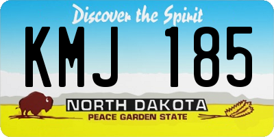 ND license plate KMJ185