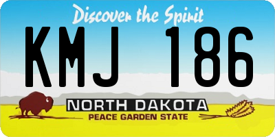 ND license plate KMJ186
