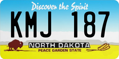 ND license plate KMJ187