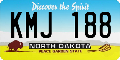 ND license plate KMJ188