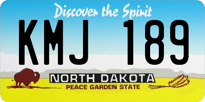 ND license plate KMJ189