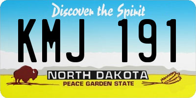 ND license plate KMJ191