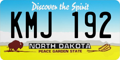 ND license plate KMJ192