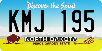 ND license plate KMJ195
