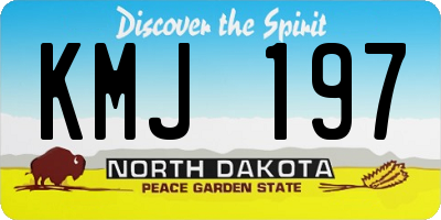 ND license plate KMJ197