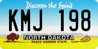 ND license plate KMJ198