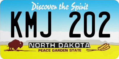 ND license plate KMJ202